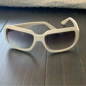 Early 2000s Emilio Pucci Sunglasses- White with purple trim